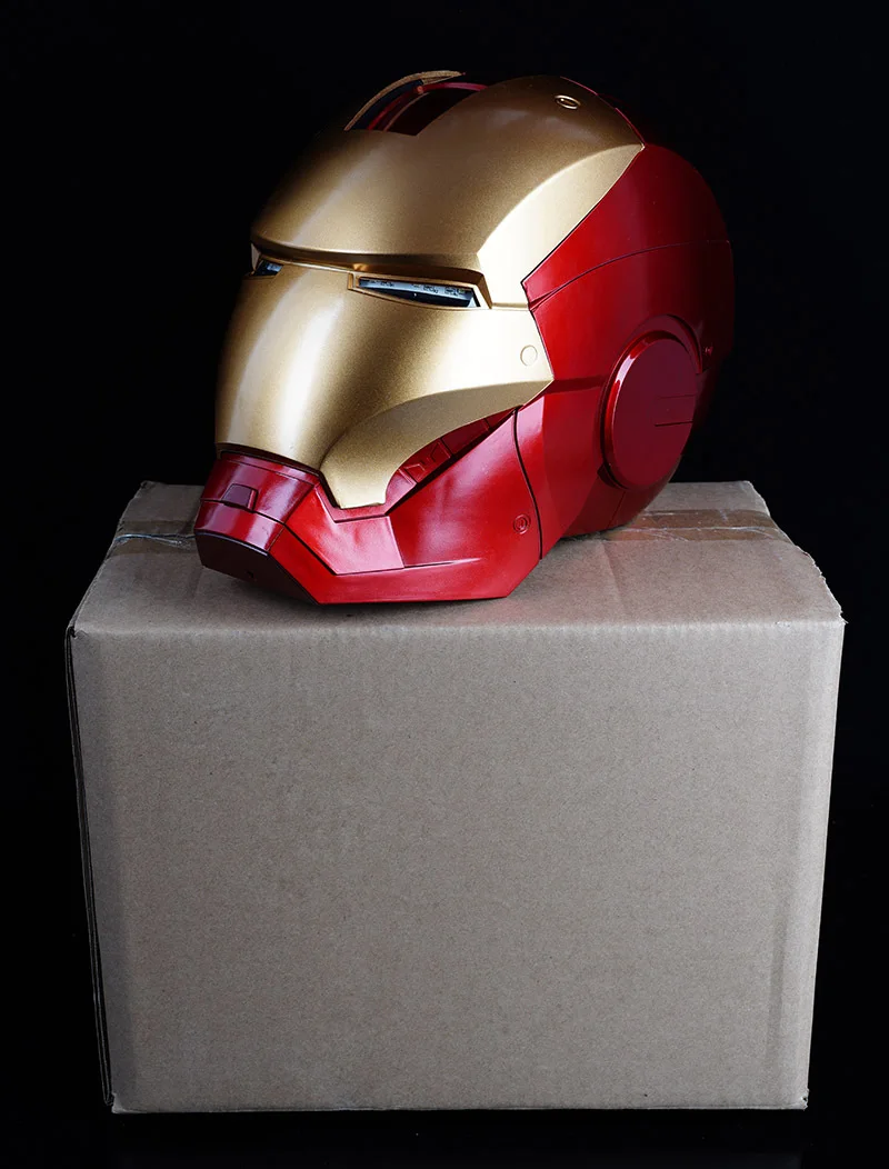

NEW MK7 1:1 Avengers Cosplay Iron Man Mask Tony Stark Full Head LED Open PVC Helmet Masks Boy Halloween Party