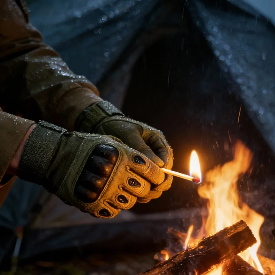 Outdoor Tactical Gloves Breathable Non Slip Durable Suitable for Camping Sports Cycling Wear