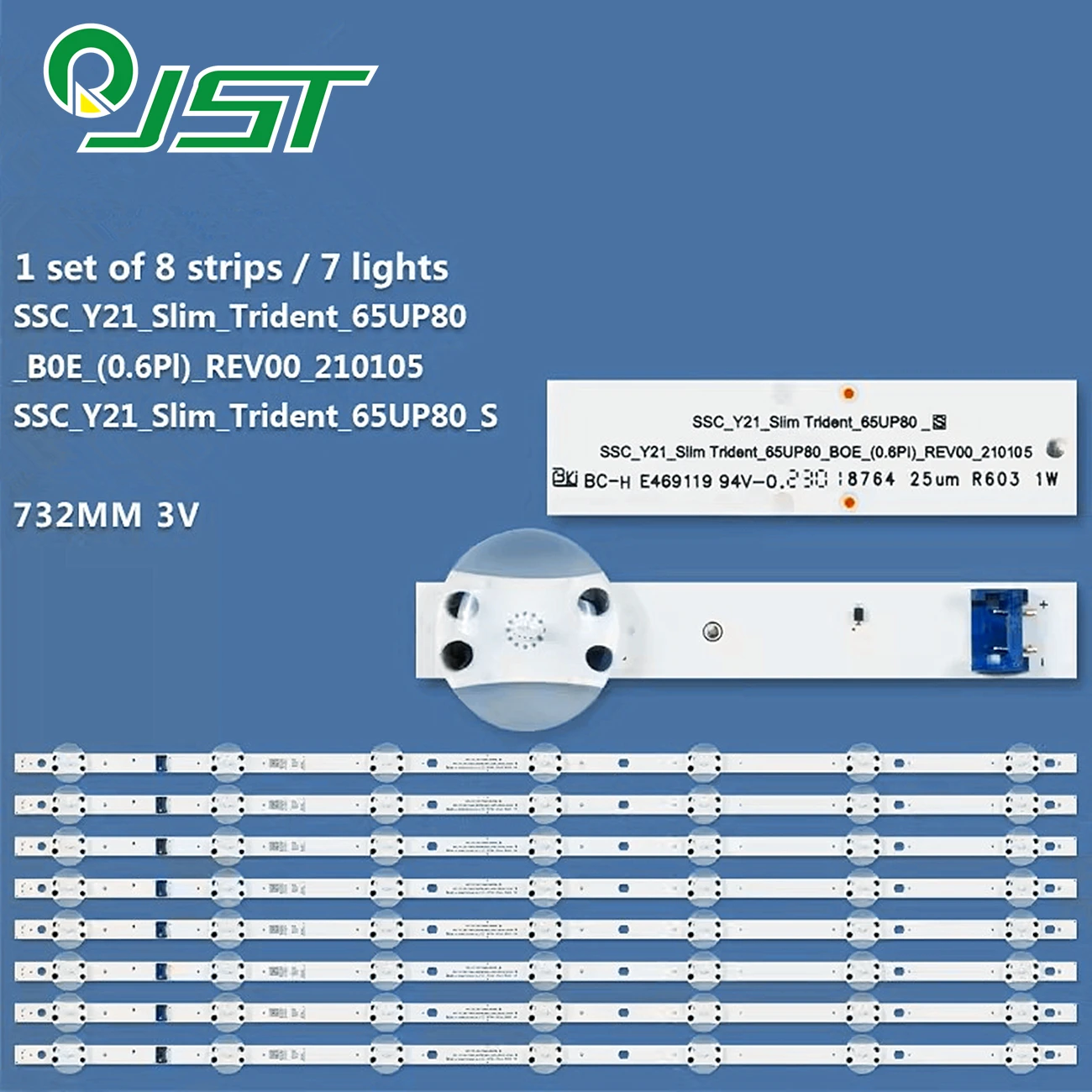 8pcs LED SSC_Y21_SLIM_TRIDENT_65UP80_LGD_(0.6PI)_REV00_210105 S BOE 65UP77006LB 65UP8000PUR 65UQ9000PUD 65UQ7070ZUE EAV65016701 2