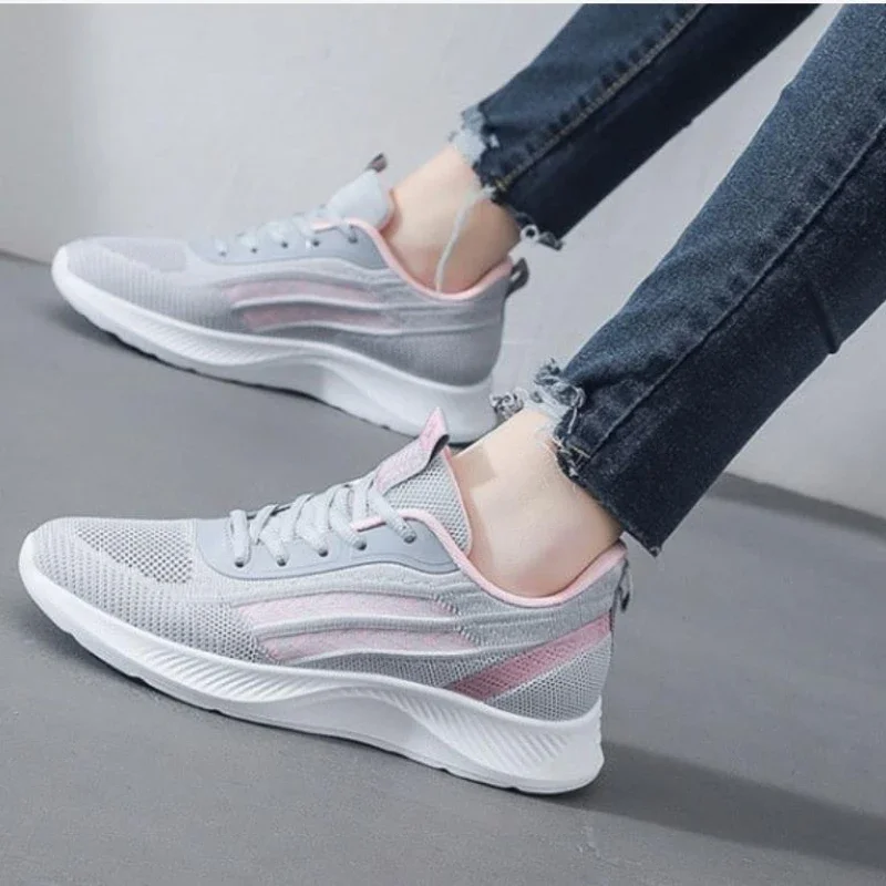

Women's Running Shoes Breathable Sneakers 2024 Summer Light Mesh Air Cushion Ladies Sports Shoes Outdoor Lace Up Training Shoes