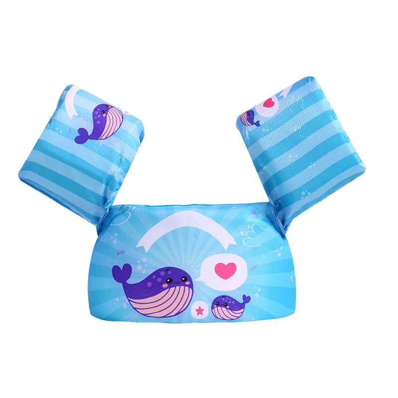Cartoon Baby Swim Float with Arm Sleeves - Adjustable Foam Safety Life Jacket