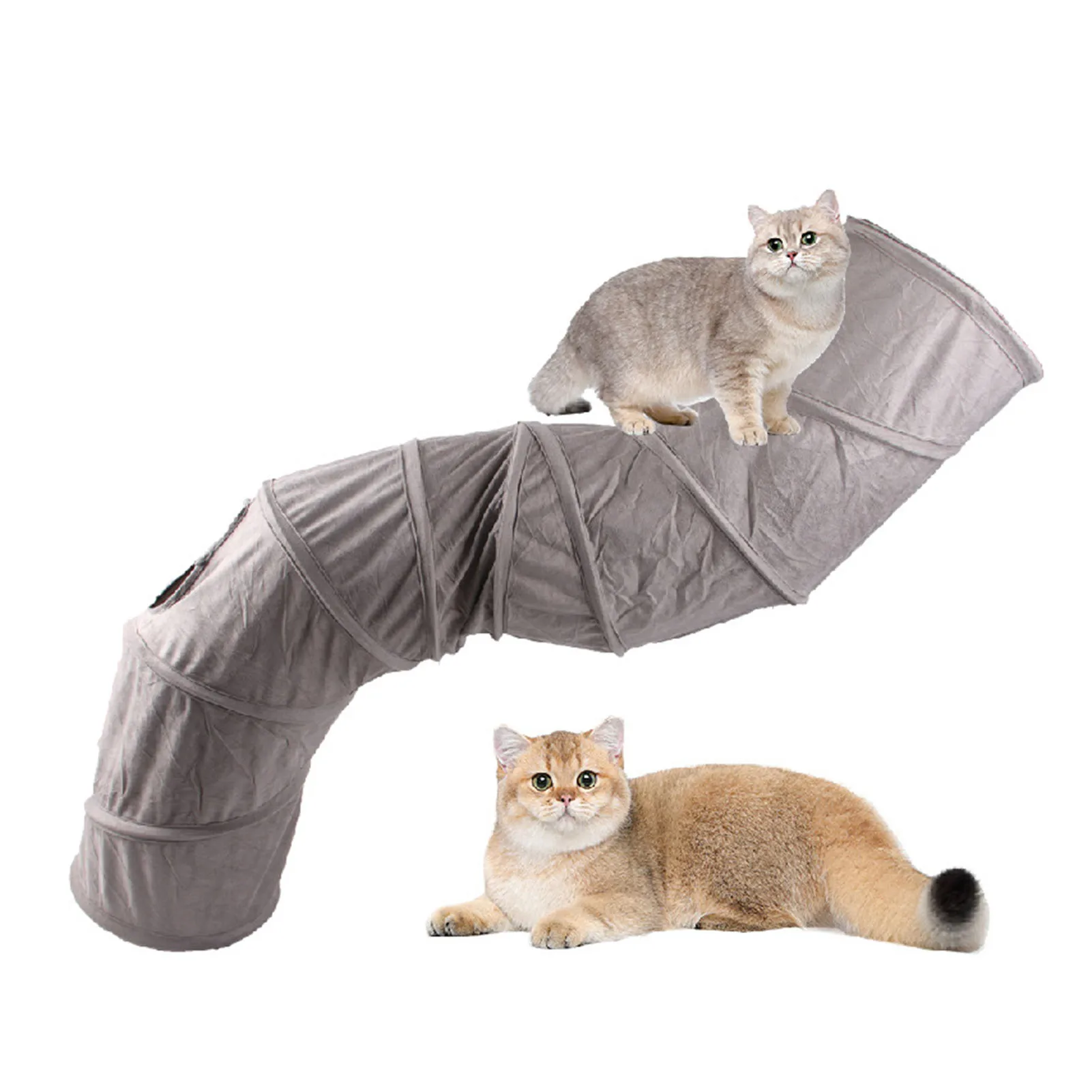 

Cat Tunnel Collapsible Interactive Crinkle Large Space Kitten Tunnel Toy For Cats Kittens Little Pets