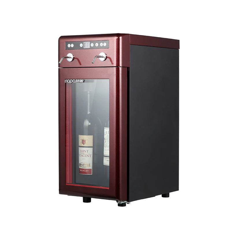 Small 2 Bottle Wine Cooler Cabinet Home Bar Fresh Keeping Cabinet