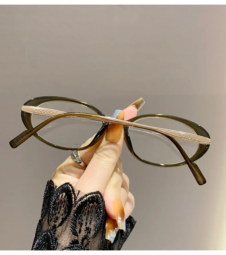 Hochauflösende Anti-Blaulicht-Myopie-Brille, modisch und ultraleicht, photochrome Brille mit kleinem Rahmen für Männer und Frauen – Detail 12