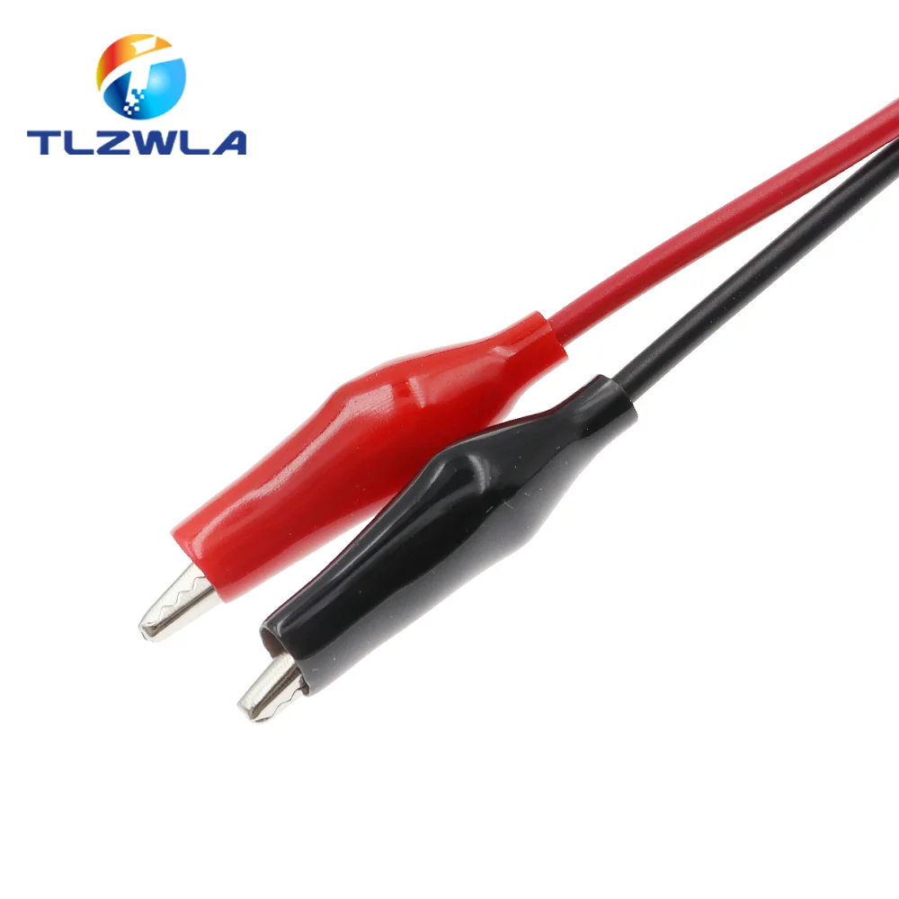 Multi-meter Test Leads Cable Line Wire 100cm 4mm Banana Plug to Alligator Clip Electrical Connector 1PCS alligator clips