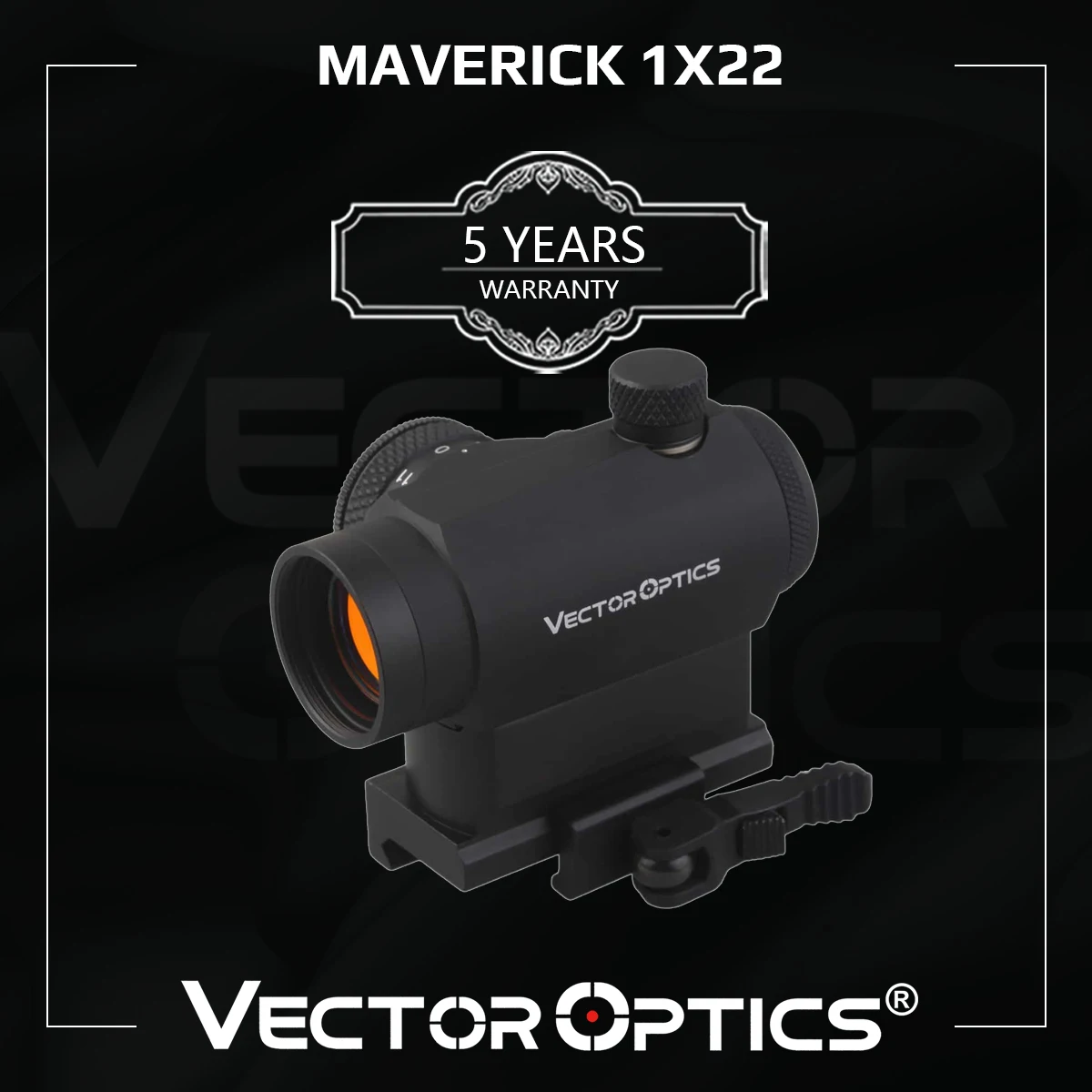 Vector Optics Maverick 1x22 Tactical Compact Red Dot Sight Red Dot Sight Quick Release QD Mount For Real Rifles Handguns Airsoft