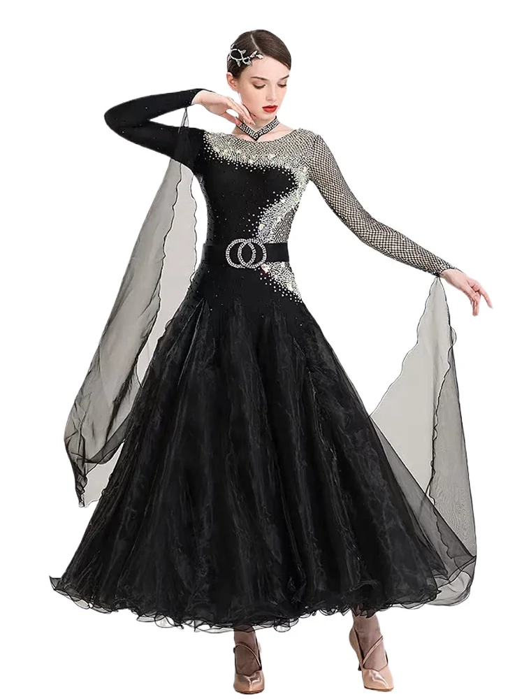 Woman Modern Dance Dress Ballroom Dance Competition Waltz Performance Clothes Ballroom Dress TM8232