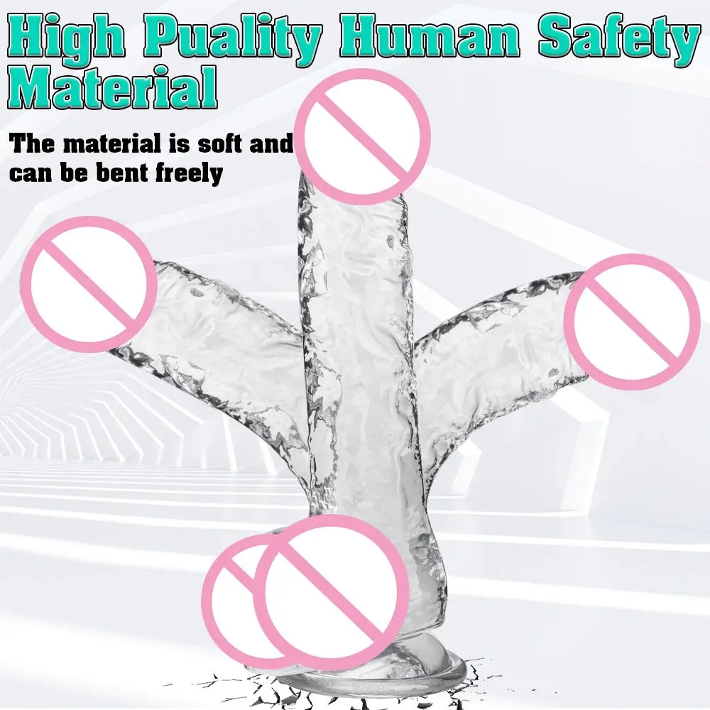 Sex Toys 4 Size Transport Silicone Dildo Fake Dick for Women Artificial Penis with Suction Cup Female Masturbation Adult 18+