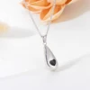 1pc Tear Drop Keepsake Ashes Urn Pendant Memorial Heart Necklace with Screw Open and Close Cremation Jewelry 4