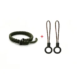 Adjustable Nylon Camera Wrist Strap with Quick Release and Paracord Design (Blackish green)