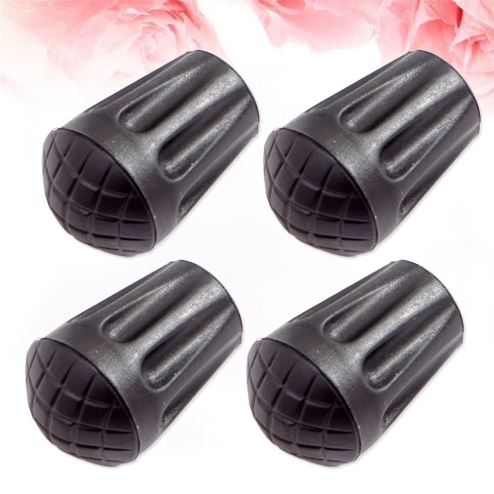 

4 PCS Protectors Rubber Chair Leg Caps Pole Tip Round Walking Sticks Foot Cover