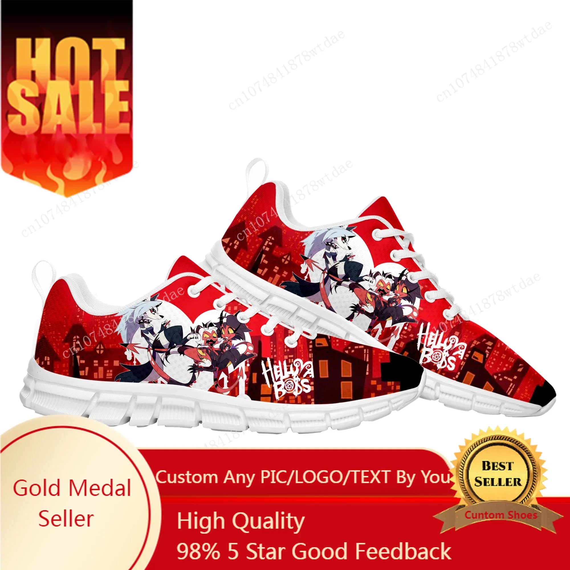 

Boss Anime Cartoon Manga Comic Helluva Sports Shoes Mens Womens Teenager Kids Children Sneakers High Quality Sneaker Custom Shoe