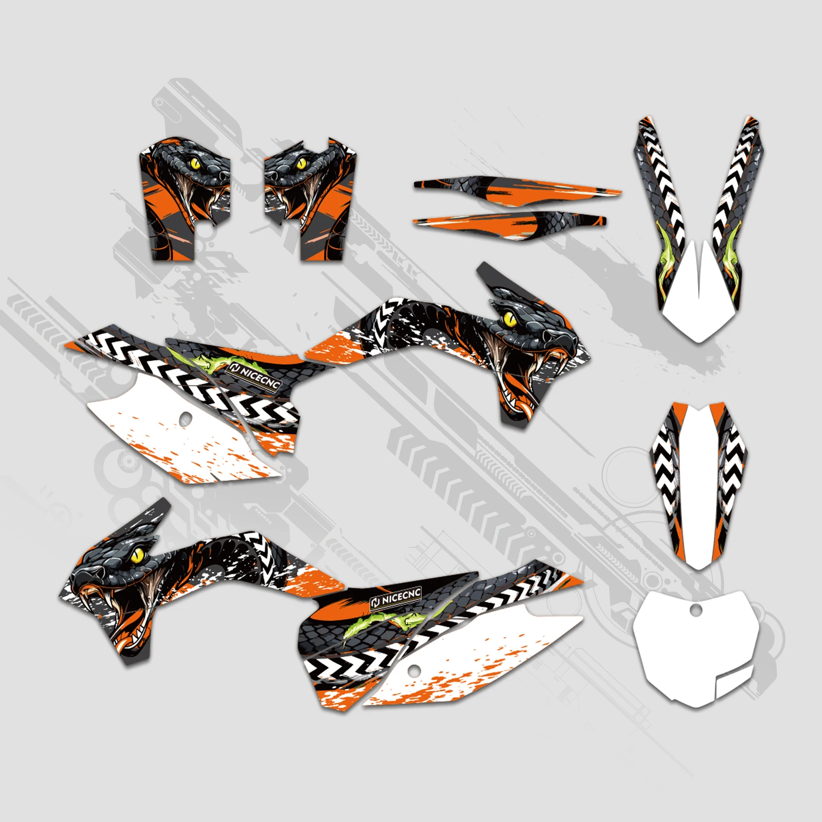 Für KTM SX 125 SXF 250 SXF 450 XCF 350 2013-2015 EXC 300 EXCF 350 XCW 300 XCFW 2014 Motorrad Grafik Hintergrund Aufkleber Aufkleber – Detail 3