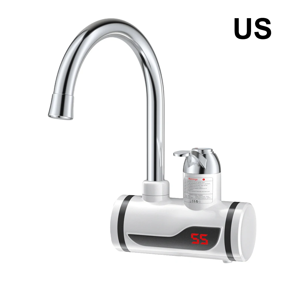 Electric Faucet LED IPX4 Waterproof Tap Bathroom Mixer Fast Heating Water  Heater 220V/110V Sprayer Side Inlet EU Plug - AliExpress