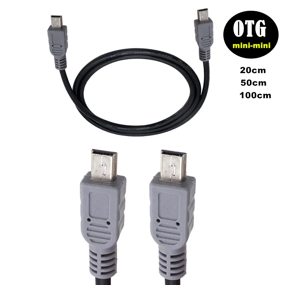 

Mini USB Male To Male Converter OTG Adaptor Lead Data Cable Adapter 0.25m 0.5m 1m Mobile Phone Camera Line