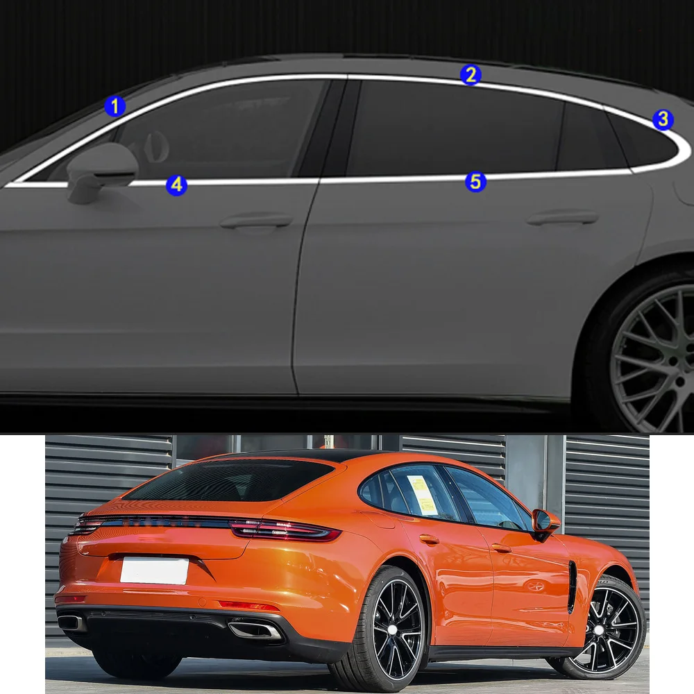 

Наклейка на автомобиль для PORSCHE Panamera Qrdinary 2017 2018 2019 2020 2021, декоративная оконная стойка, средняя полоса, отделка, капоты рамы