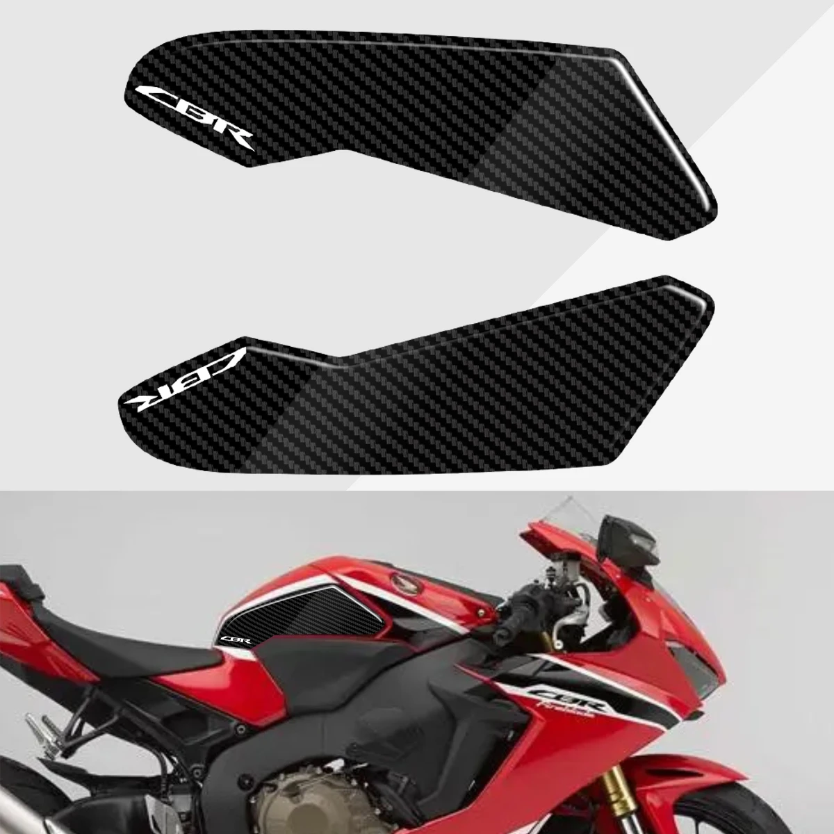 Motorcycle side fuel tank pad For Honda CBR1000RR CBR1000 2017-2019 2018 Tank Pads Protector Stickers Knee Grip Traction Pad 1 18 scale maisto honda cbr1000rr r firablade sp motorcycle diecasts