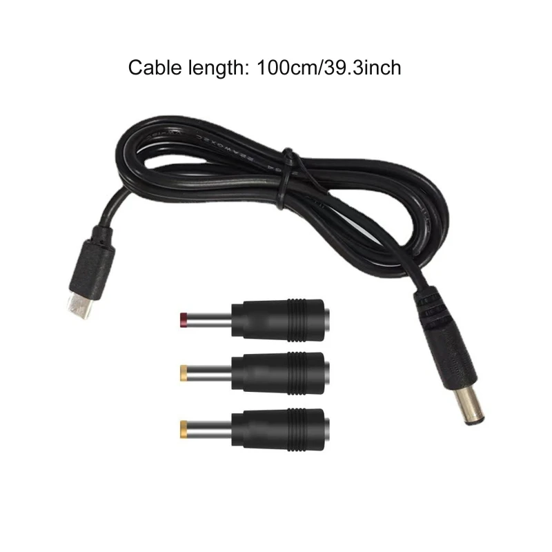 Type to 5.5x2.1mm Power Cable, 3.3ft Barrel Center Pin Positive Cord for Led and Peripheral Products