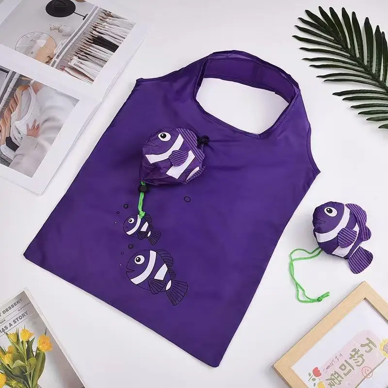 Eco-Friendly Tropical Fish Shopping Bag – Foldable, Spacious, and Convenient