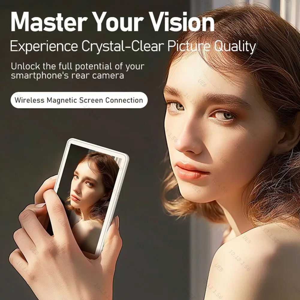 New Magnetic Phone Vlog Selfie Monitor Screen for Phone Rear Camera Wireless Selfie Rear Camera Compatible With iPhone Android