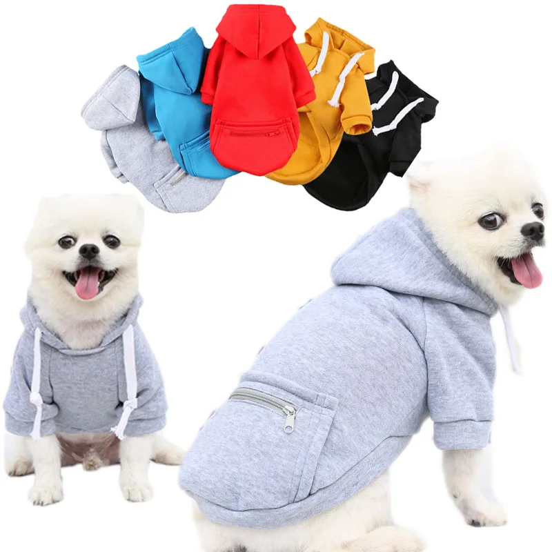 Blank Dog Hoodies Small Dogs Clothes Shih Tzu Winter Shih Tzu