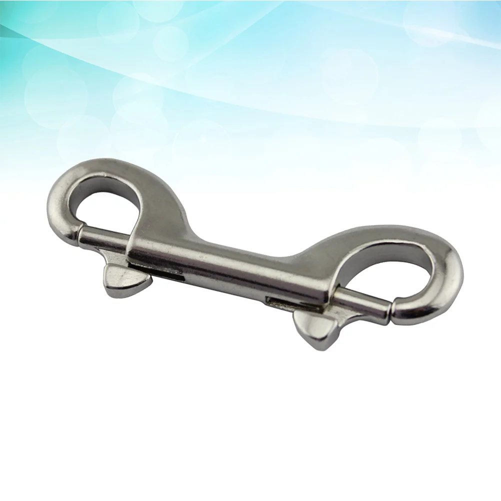 

115mm Stainless Steel Diving Hook Climbing Double End Quick Release Spring Buckle Carabiner 316