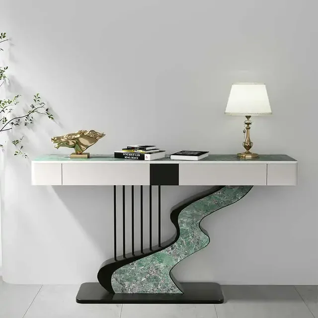 Midcentry Marble Nordic Entrance Hallway Console Table Midcentry Marble Nordic Entrance Hallway Console Table
