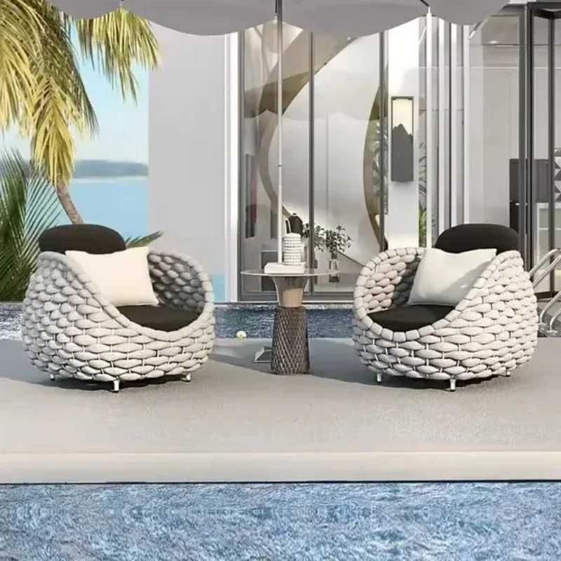 Outdoor Seat Outdoor Rattan Sofa Courtyard Combination Double Chair Leisure Terrace Villa Living Room Balcony Furniture Home outdoor sofa set outdoor rattan furniture set