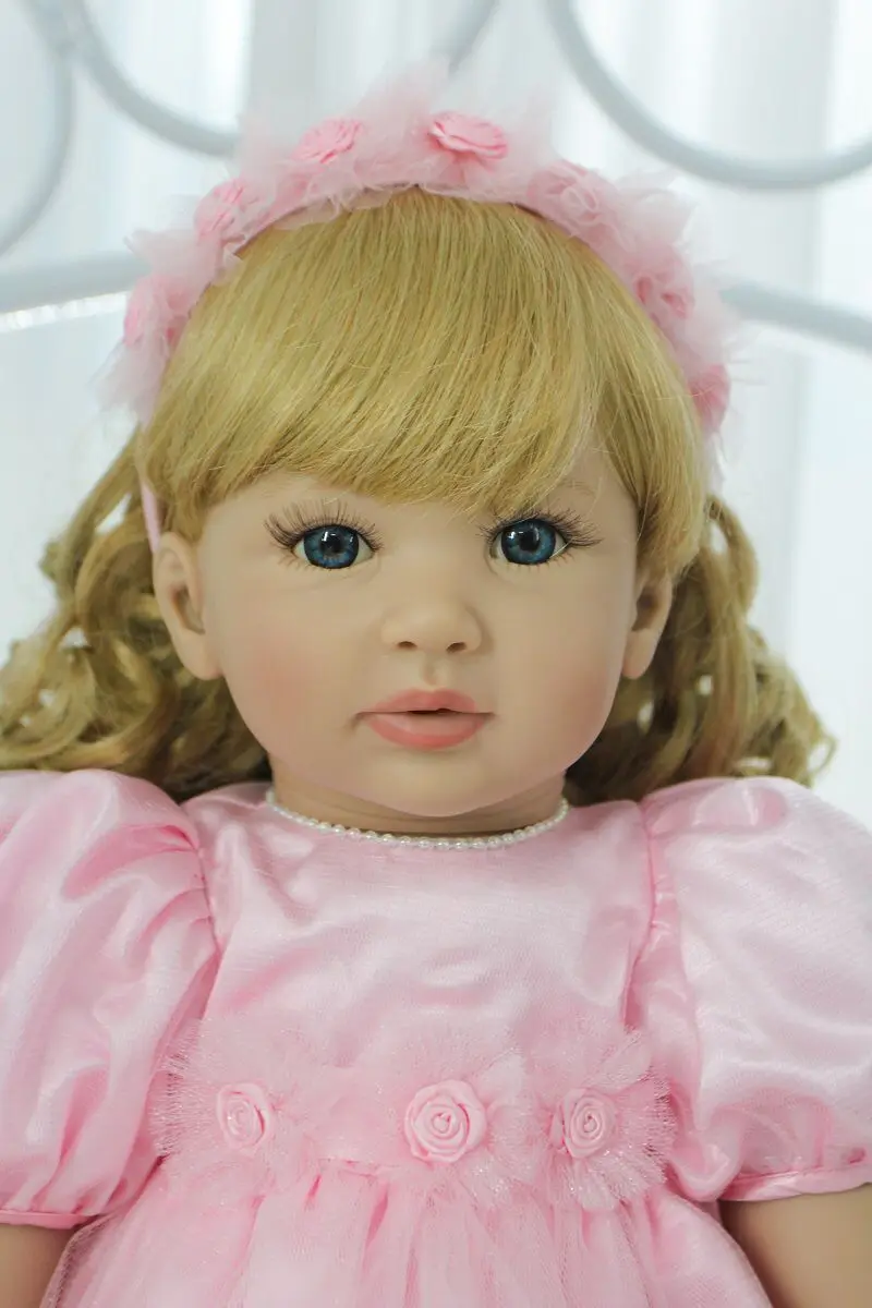 BZDOLL 24inch Soft Silicone Reborn Toddler Alive Princess Babies 60cm Real Looking Girls Lovely Birthday Gift 3