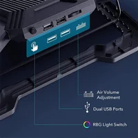 17Inch Gaming Laptop Cooler Six Fan Adjustable Wind Speed Height RGB backlight USB Port Laptop Cooling Pad Notebook Laptop Stand - Image 4