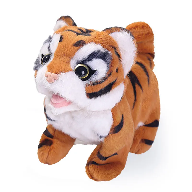 Electronic Plush Monkey Toy Robot Tiger Wag Tail Electric Cute Animal Walk Run Golden Monkey Pet With Sound Kids Birthday Gift 2