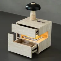 Table de chevet de chambre à coucher avec tiroirs, de qualité supérieure, petite, mignonne, style crème, tendance, mobilier de maison 3