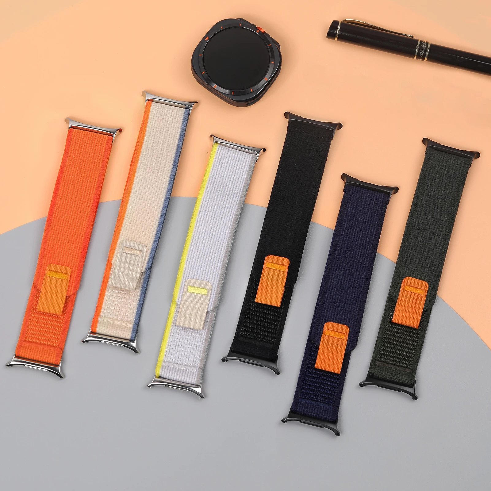 Armband für Samsung Galaxy Watch Ultra 2, 47 mm, Zubehör, Nylon, Pulseira Trail Loop-Armband, Correa Galaxy Watch Ultra 47 mm – Detail 5