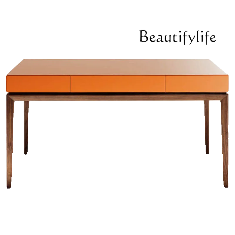 

Стол для переговоров в скандинавском стиле из массива дерева, простой столик в итальянском минималистическом стиле из ореха, доступный роскошный, выбор интернет-знаменитостей