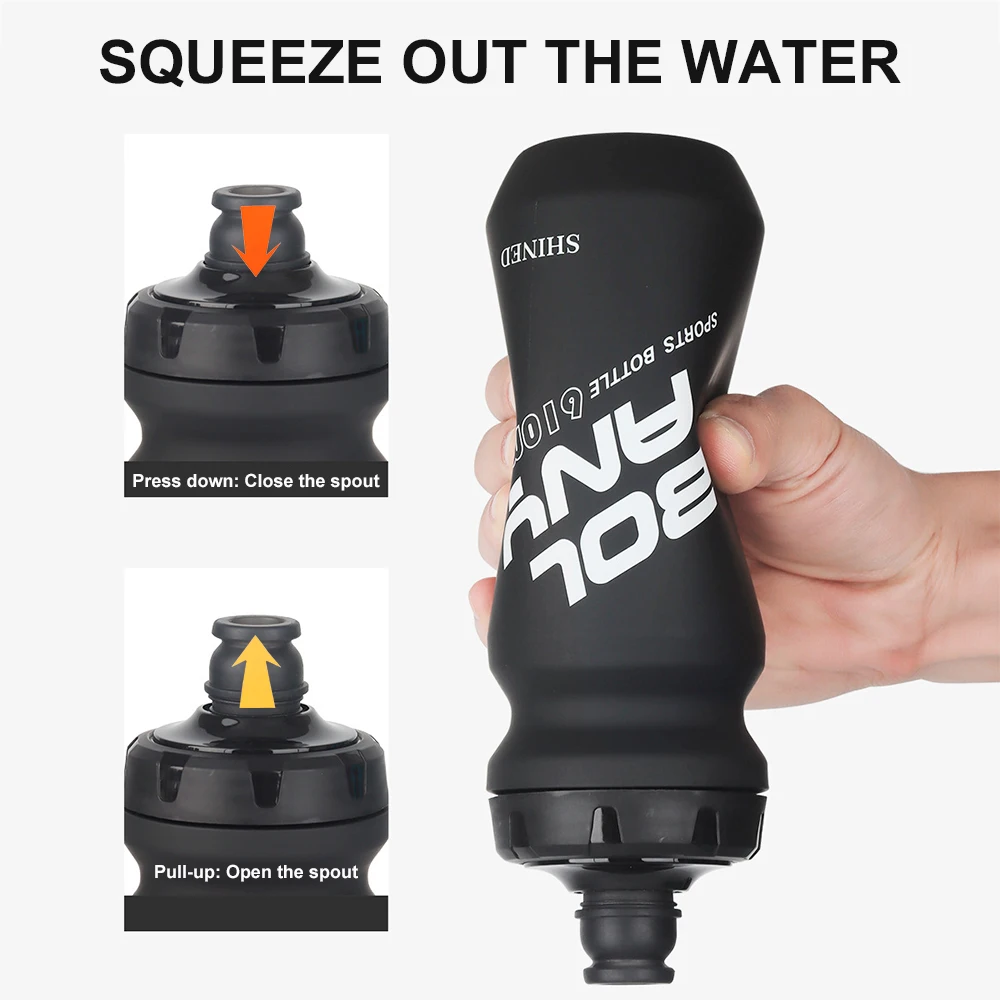 Bicycle Water Bottle 610ml Cycling Ultra Light Leak-Proof Squeezable Taste-Free Fitness Camping Hiking Sports