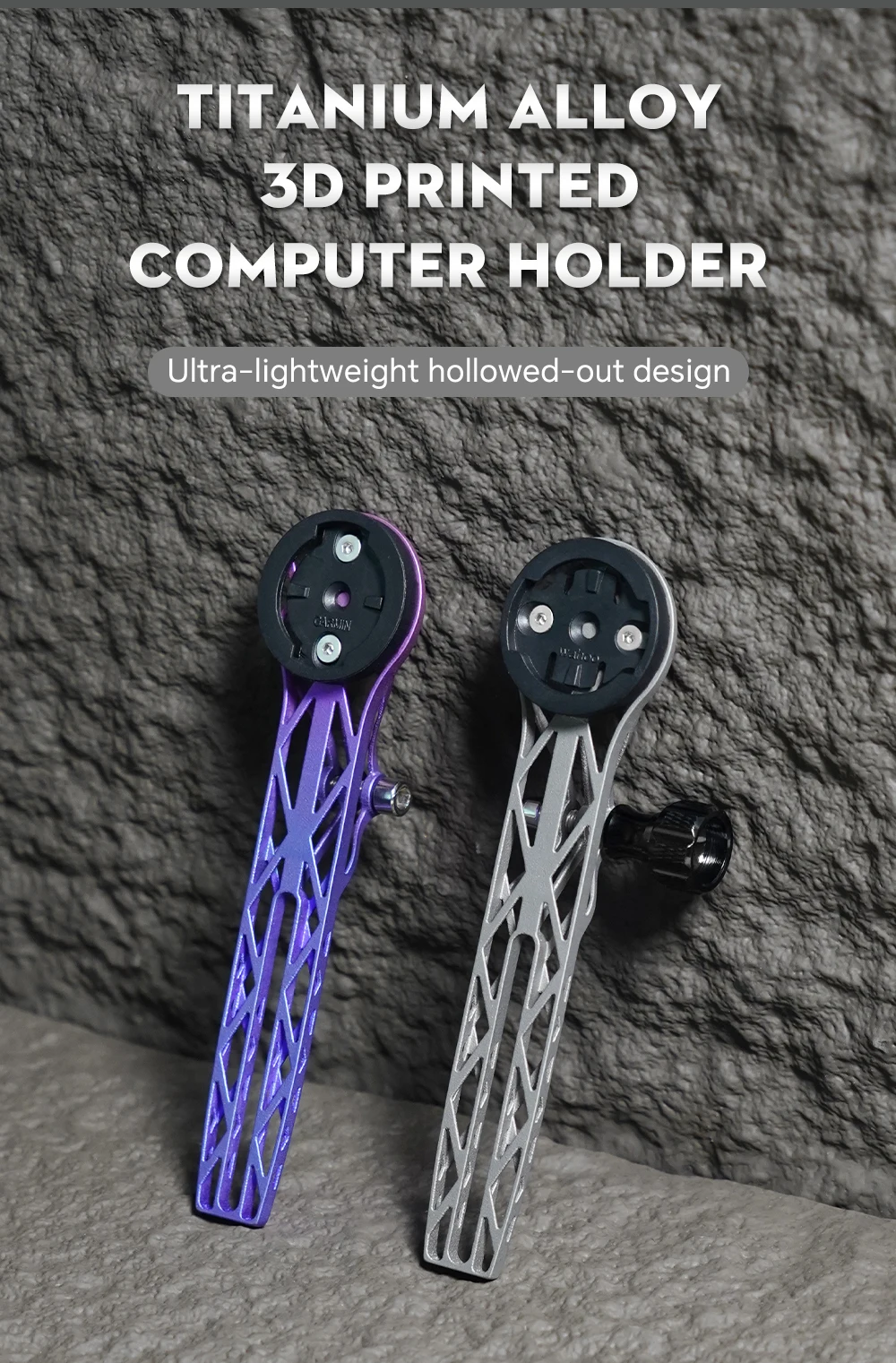 TOSEEK Titan-Legierung 3D-Gedruckte Fahrradcomputer-Halterung Fahrrad-Handyhalter Fahrradständer Wahoo Garmin Halterung – Detail 1
