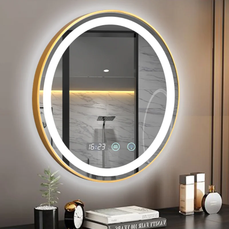 Round Decorative Wall Mirror Quality Lamp Glass Shower Large Decorative  Mirror Full Body Espejo De Pared Home Design Exsuryse