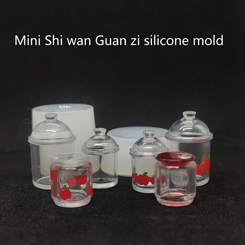 

Dollhouse Food Jar Silicone Mold Dolls House Mini Candy Cookie Jars Model Toys Dollhouse Kitchen Accessories