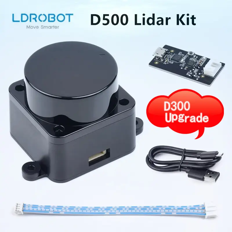 LDROBOT D500 lidar kit TOF laser Radar Lidar Scanner 360° 60000Lux support ROS1 ROS2 for Indoor and outdoor replace D300 kit image 1