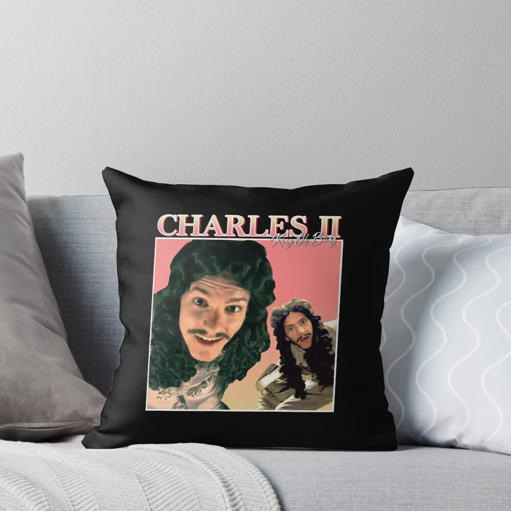 

Charles II Vintage/Retro Design Throw Pillow pillow cover christmas christmas supplies