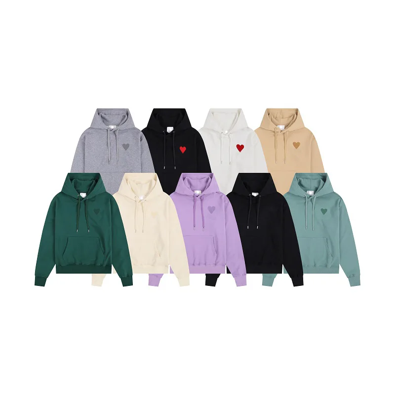 

Spring Autumn Men And Women Embroidered Hoodie 2023 Fashion Casual Top Pullover Couple Tracksuit A Heart Pullover