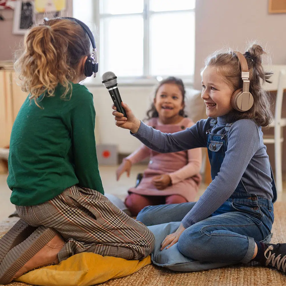 6Pcs 시뮬레이션 마이크 소품 가짜 마이크 크리 에이 티브 무대 공연 코스프레..