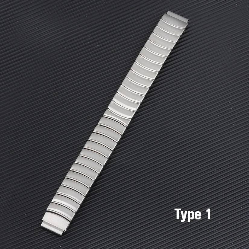 Silver Stainless Steel Stretch Expansion Watch Band Bracelet – Unisex Metal Elastic Strap