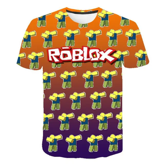 3D New Roblox Game Casual Short Sleeve T-Shirt Anime Cartoon Printing Trend  Loose Parent Child Adult Children Size Holiday Gift - AliExpress