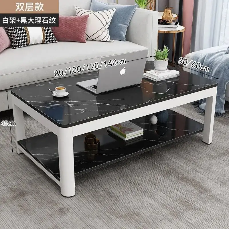Simple rectangular imitation marble pattern wood coffee table 2 Simple rectangular imitation marble pattern wood coffee table 2