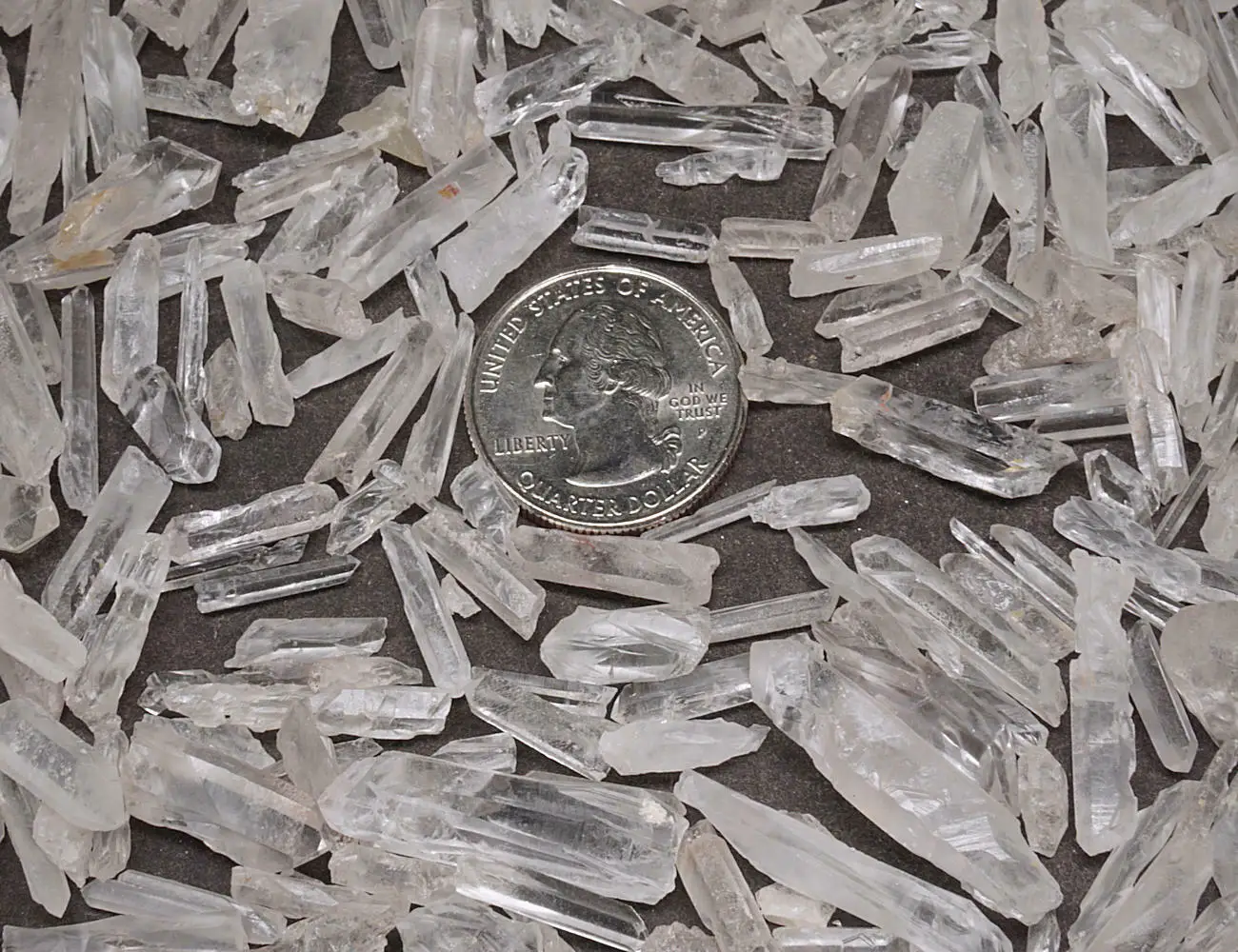 Quartz Crystal Collection 1/2 LB Natural Clear Points EXTRA SMALL Seed Crystals 2