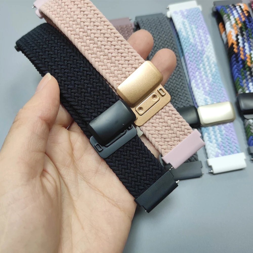 Braided Nylon Watch Strap with Magnetic Buckle - Universal Fit, 20/22mm