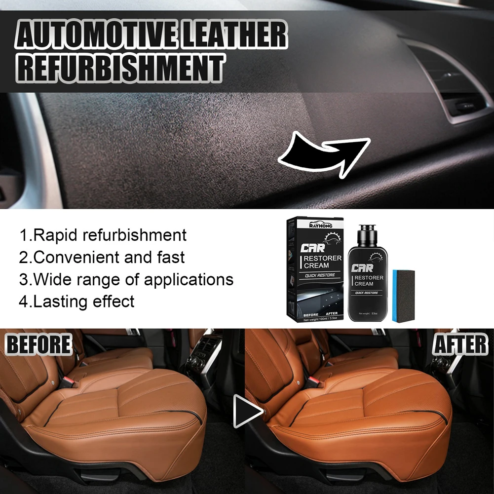 Plastic Parts Retreading Agent 100ml Car Plastic Parts Refurbish Agent Refreshing Coating Kit Car Interior Accessories