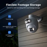 Caméra de surveillance extérieure IMILAB double objectif 360 °   Caméra PTZ couleur Vision nocturne WiFi/LAN 7/24 fonctionne EC6 double avec l'application MiHome 6