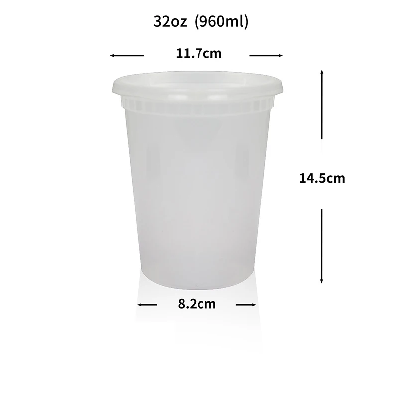 Set of 10 Clear Food Storage Containers with Lids - BPA-Free, Freezer & Microwave Safe